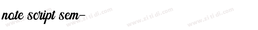 note script sem字体转换 note script sem字体转换